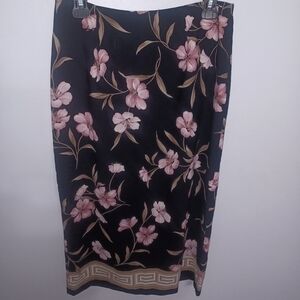 Dressy Floral Midi Skirt- W Sz Medium